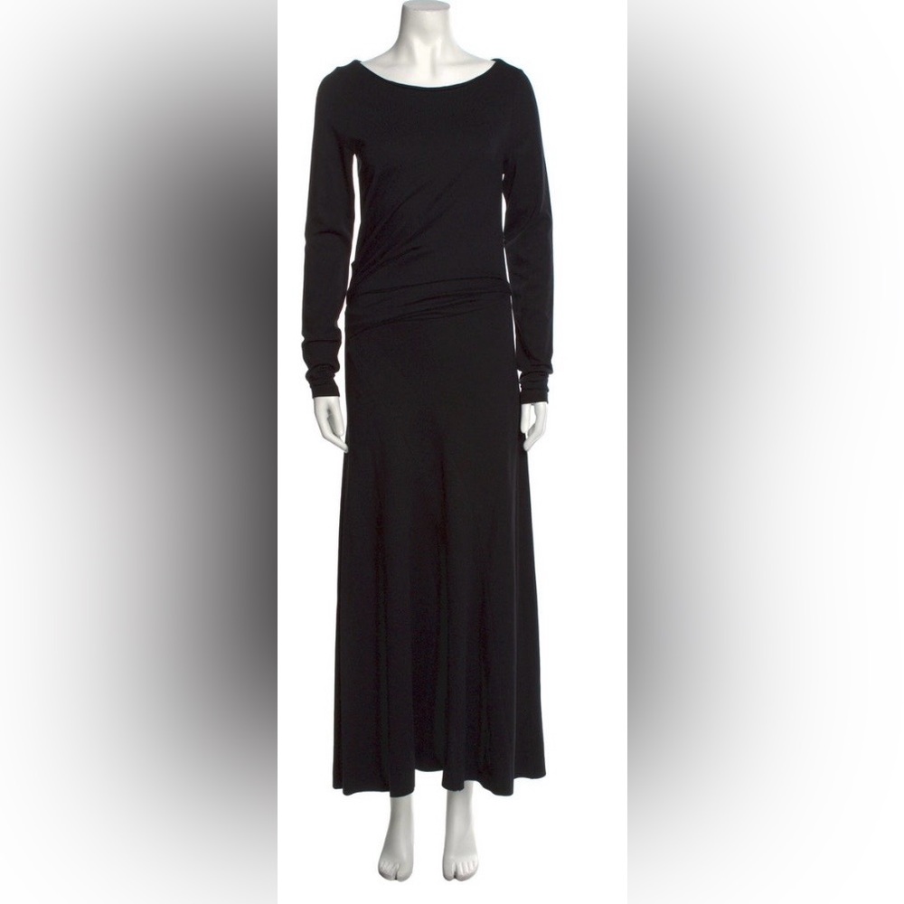 Black Long Sleeve Maxi Dress - Classic Women's Maxi